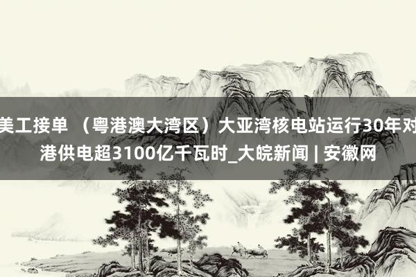 美工接单 （粤港澳大湾区）大亚湾核电站运行30年对港供电超3100亿千瓦时_大皖新闻 | 安徽网