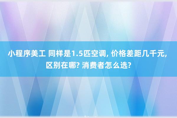 小程序美工 同样是1.5匹空调, 价格差距几千元, 区别在哪? 消费者怎么选?